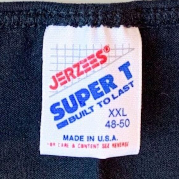 Vtg 90s Jerzees Super T Black Tank MADE IN USA Blank XXL fits XL Normcore - Picture 3 of 4